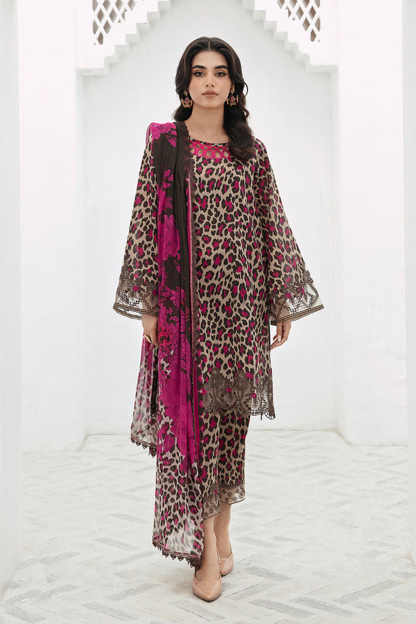 BAROQUE 3PC KARANDI PRINTED SHIRT WITH KARANDI PRINTED DUAPTTA AND TROUSER-1701