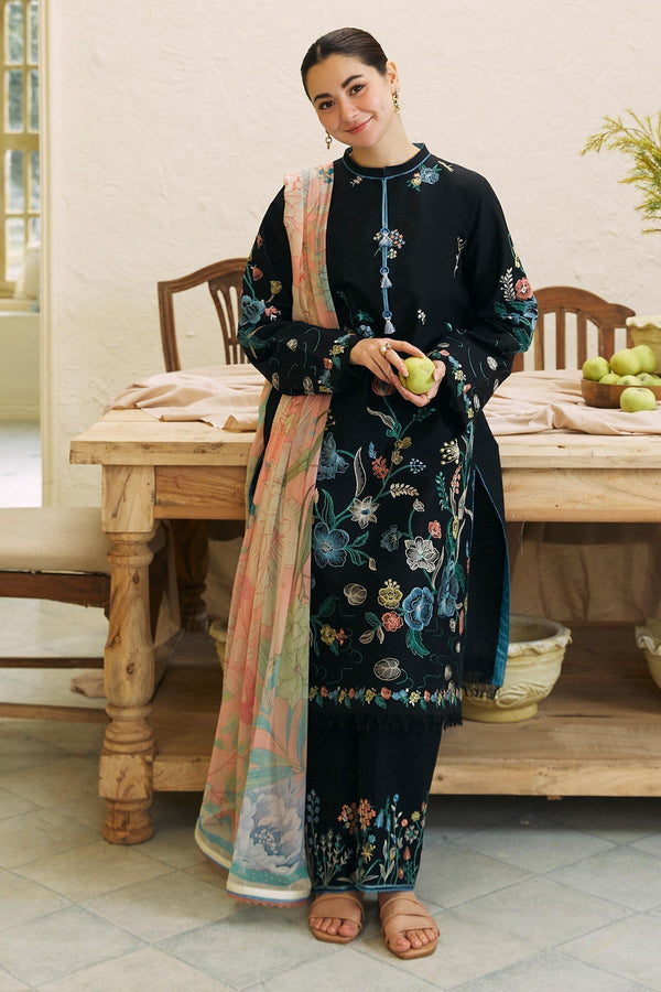Lawn-3PC Embroidered Shirt with Digital Printed Jacquard Dupatta-1172